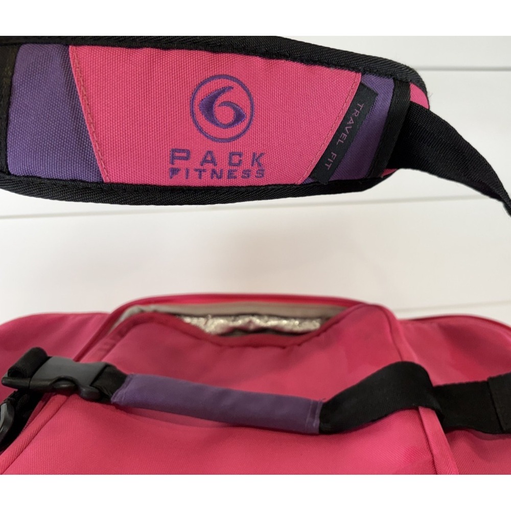 Pack Fitness Meal Prep Bag Cooler Lunch Box Gym Workout Bag With Containers Pink - Picture 11 of 14